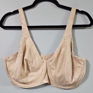 Bali Elegant Lightly Lined Seamless Underwire Cream Lace Bra Size DDD40/90 #1211